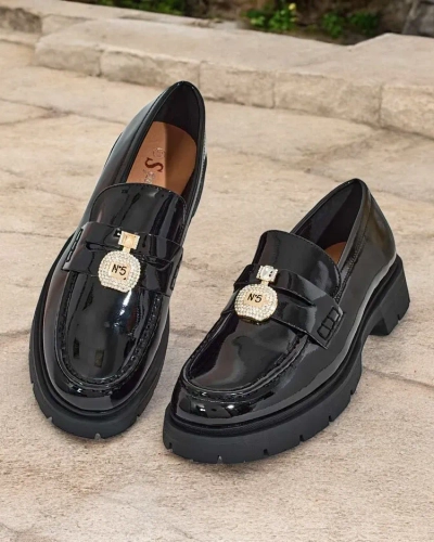 Royalfashion Women's lacquered moccasins Bemies