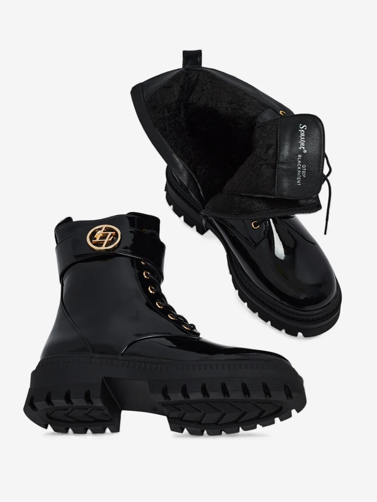 Лакированные женские ботинки Eulin из экокожи