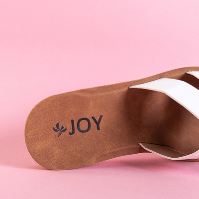 White women's eco-leather slippers Hemespa - Footwear