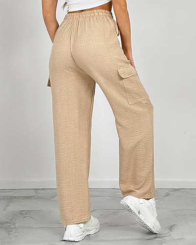 Royalfashion Sieviešu platās bikses ar kabatām