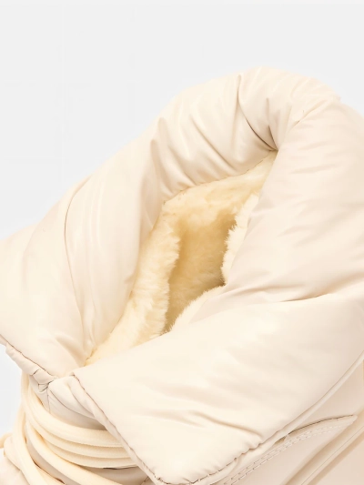 Royalfashion Women's slip-on snow boots in cream color Dabenda