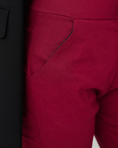 Women's burgundy insulated treggings - Clothing