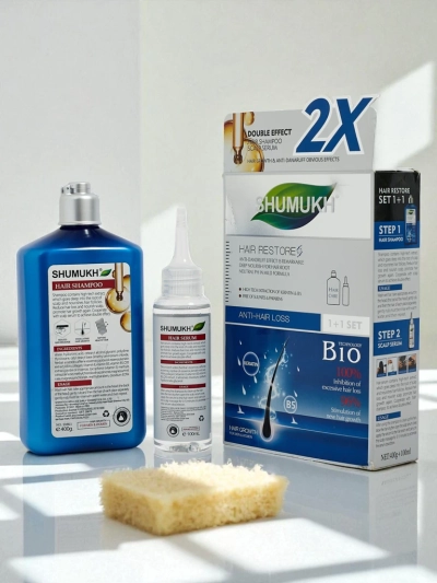 Shumukh Shampoo dhe Serum për flokë 2në1 - kundër zbokthit