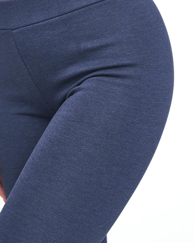Women's navy blue leggings with insulation - Clothing
