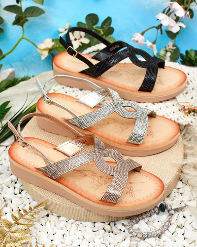 Royalfashion Sieviešu sandales Elova Zirconia