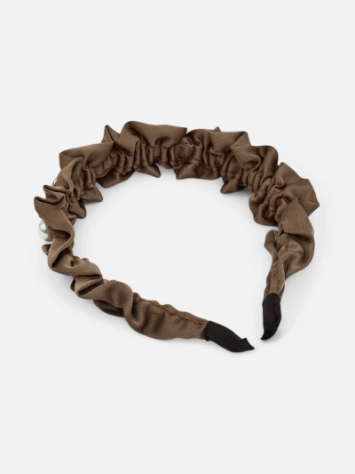 Royalfashion Headband with Ruching and Pearls