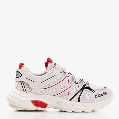 OUTLET Beige women's sports shoes Risika - Footwear