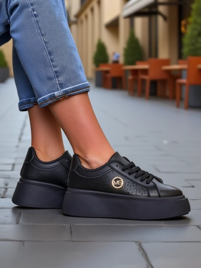 Sneakers lav-eam platforma Perseida Royalfashion te zeza lekure ekologjike