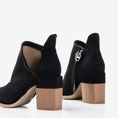 Черные женские ботильоны с вырезами Cintura - Обувь