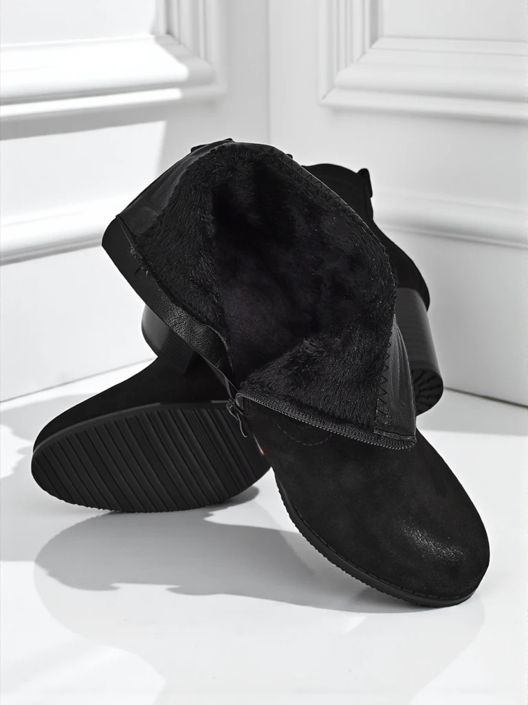 Women's Eco-Suede Heeled Ankle Boots Crimson Echo