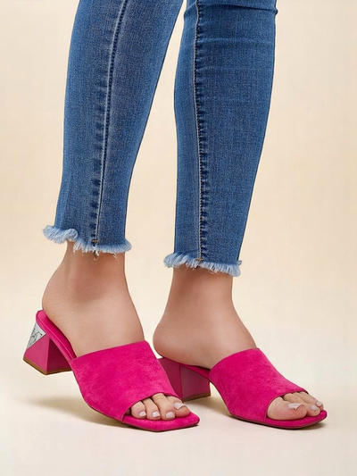 Royalfashion sieviešu šlepes ar dekoratīviem papēžiem Vollatie