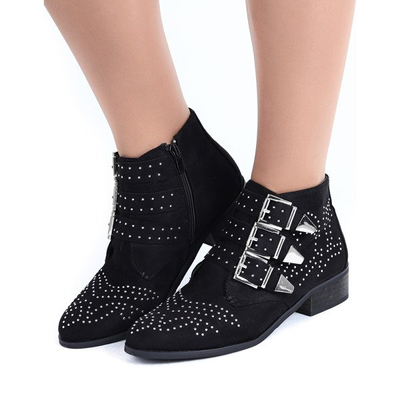 Czarne botki z dżetami Caudice - Obuwie