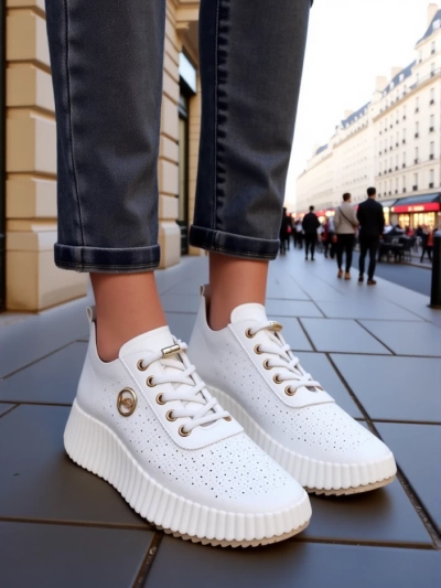 Royalfashion Women's perforated sporty sneakers Jovenes