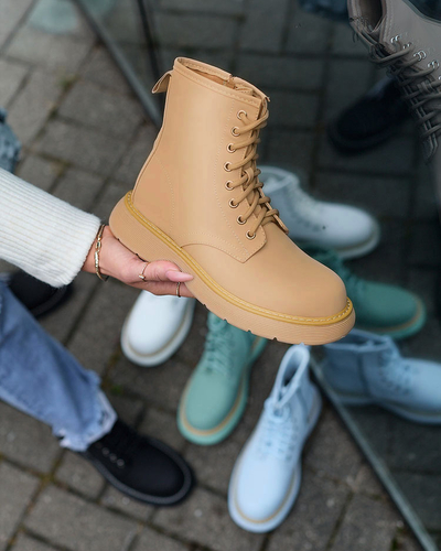 Royalfashion Matēti gaiši brūni Kucillo sieviešu zābaki