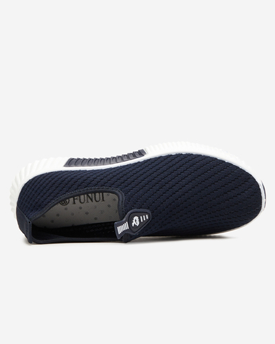 Navy blue women's slip-on sports shoes Banila - Footwear