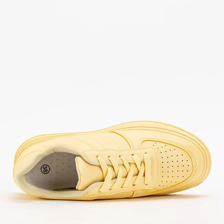 OUTLET Pastel yellow women's sports sneakers Fori - Footwear