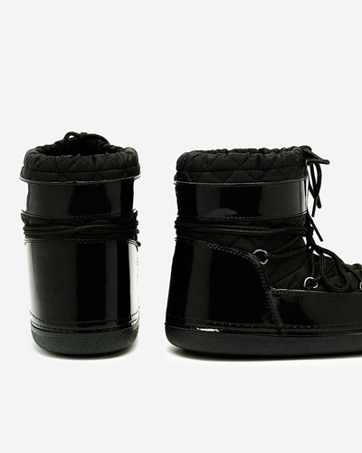 Royalfashion Black women's snow boots with welt Yevnoiela