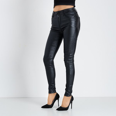 Ladies 'Black Glitter Trousers - Clothing