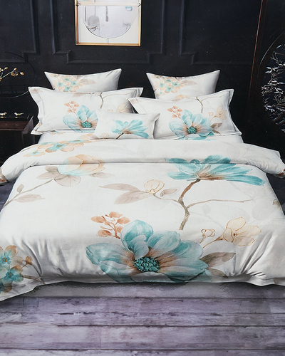 Royalfashion Ziedu gultasveļa 200x220 komplekts 4 DETAĻAS