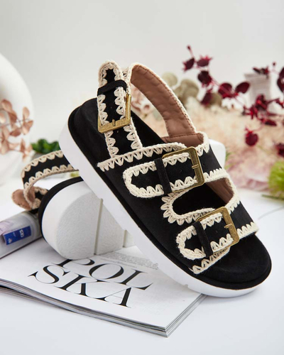 Royalfashion Sieviešu zamšādas sandales Lunnay eko