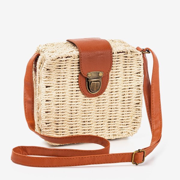 Beige straw bag-type case - Handbags 1