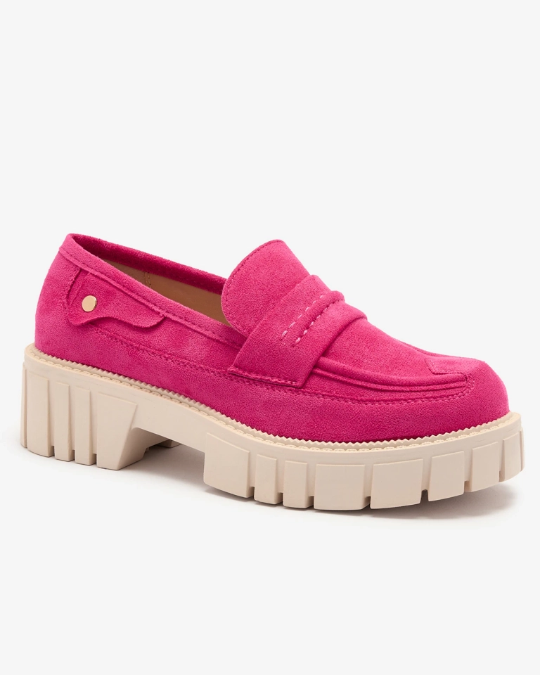 Royalfashion Eco suede fuchsia moccasins for women Siherta