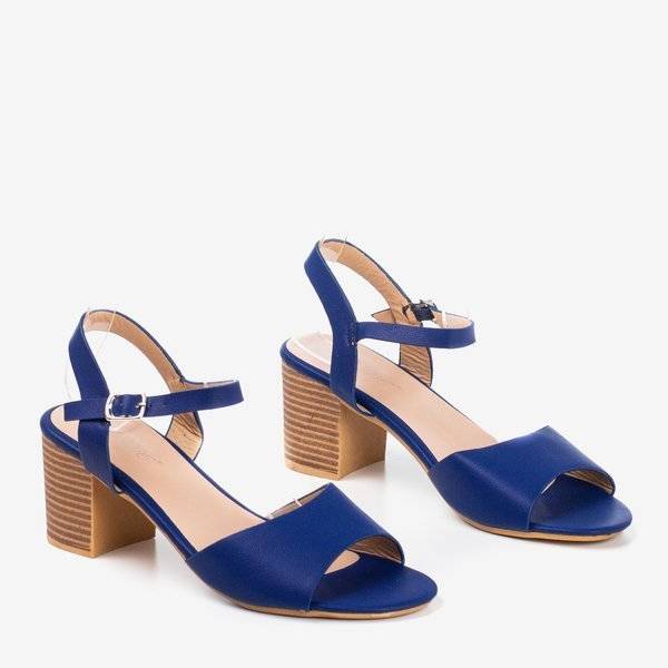 Dark blue sandals on the upper Loaha post - Footwear 1