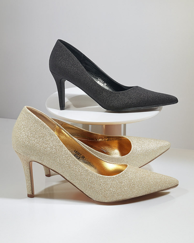 Royalfashion Sieviešu stiletto kurpes ar mirdzumiem Matomliso