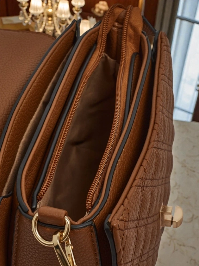 Small Women's Eco-Leather Handbag Sefia