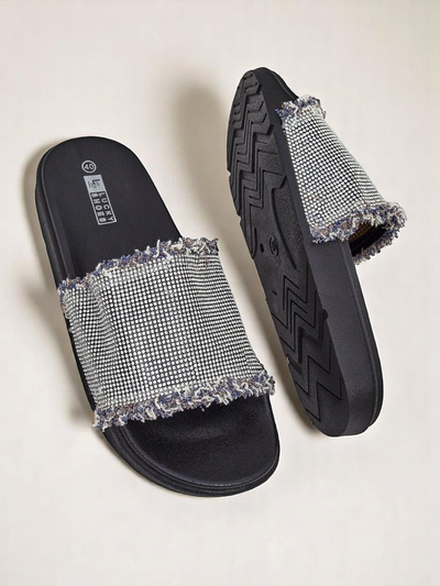 Royalfashion Women's SparkleWalk Flat Flip-Flops