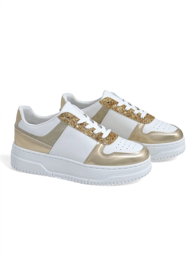 Bella Glamour Złoty Sneakers Damskie