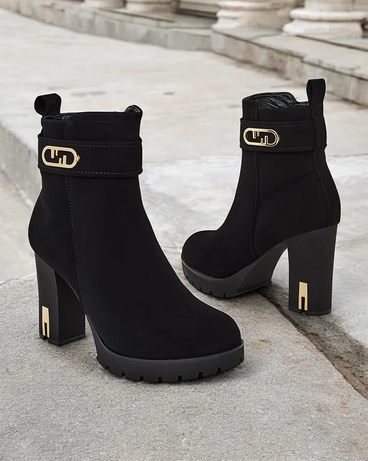 Royalfashion Women's ankle boots on a wedge heel Effe