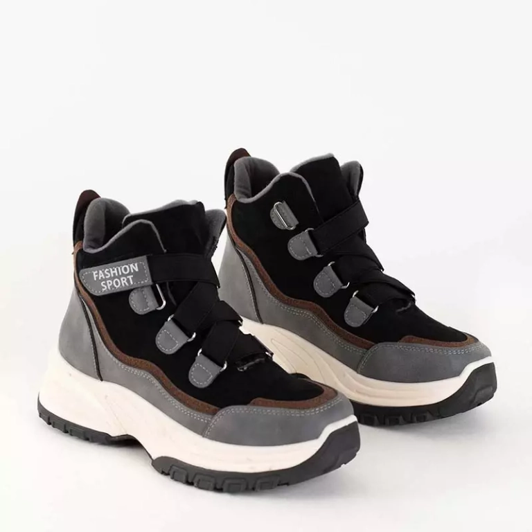 OUTLET Grey insulated women's sports shoes Filippa - Footwear