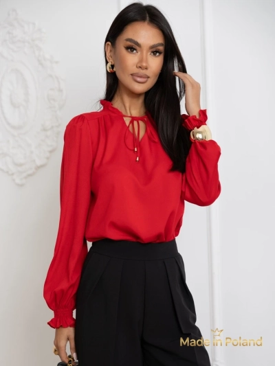 Women's blouse with decorative neckline Frankie