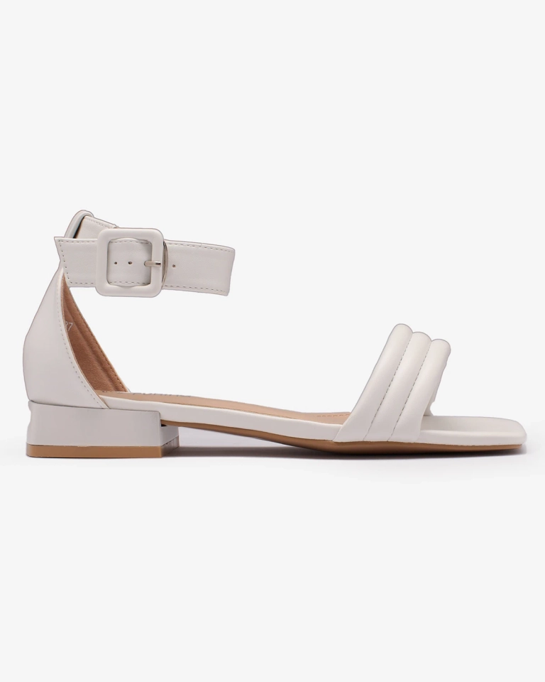 Royalfashion White Laylin low heel sandals