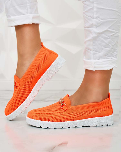 Royalfashion Sieviešu auduma mokasīni ar zelta rotājumiem Erticae