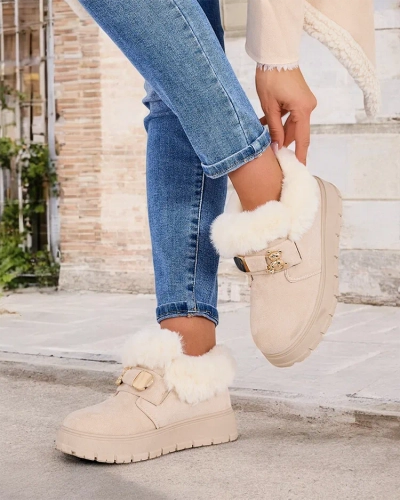 Royalfashion Sieviešu īsie zābaki a'la sniega zābaki Dobis