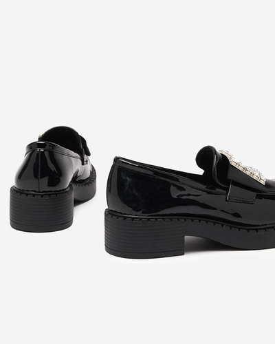 OUTLET Lacquered shoes with a black buckle. Fogim- Footwear