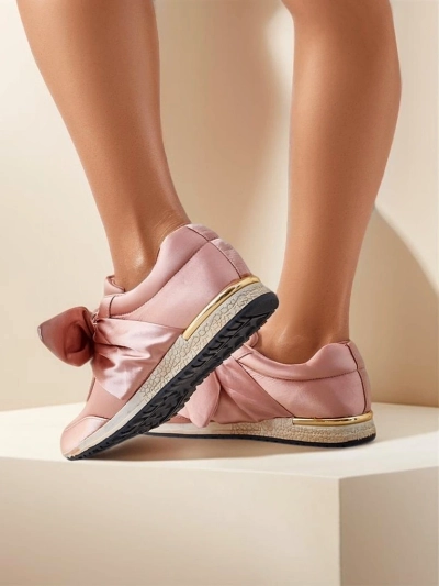 Royalfashion Women's Sneakers with Bow Socca