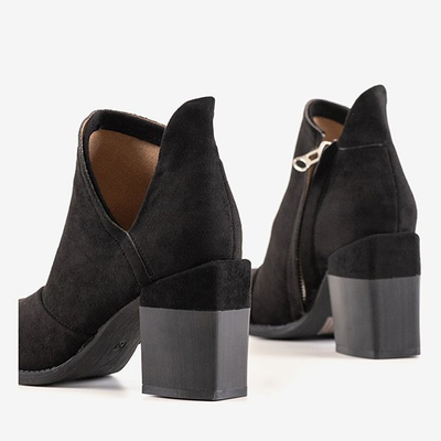 Black women's ankle boots with cut-outs Namibia - Shoes