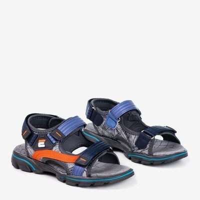 Gray and navy blue children's sandals from Bruno - Footwear