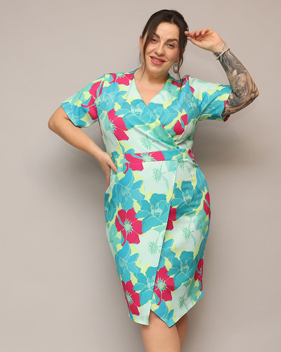 Royalfashion Women's floral fabric dress PLUS SIZE