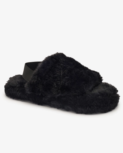 Royalfashion Black women's fur slippers Nabres