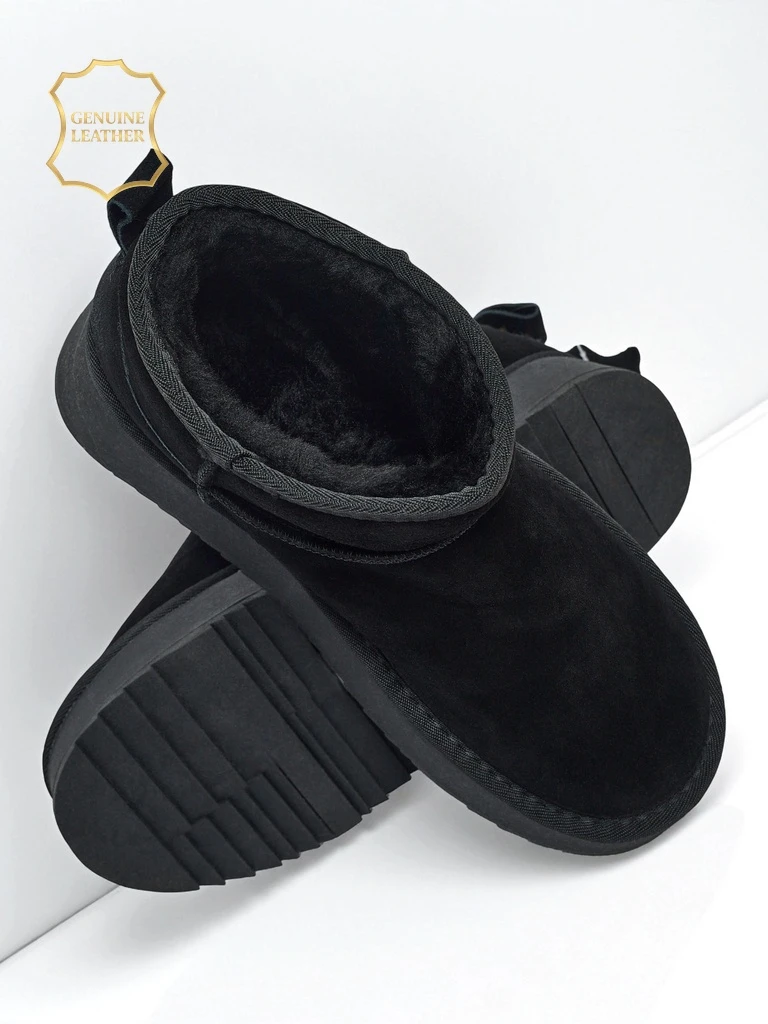 Kratke ženske čizme a'la snijeg od prirodne kože Elunara