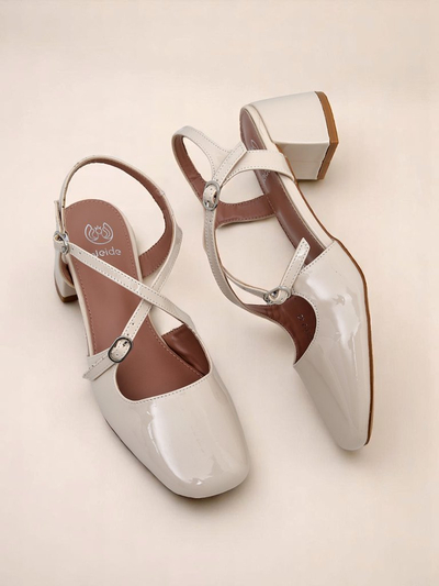 Royal Fashion Women's Lolita Low-Heeled Pumps with Decorative Straps