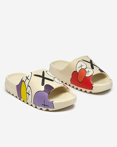 Beige women's slippers Elmino - Shoes