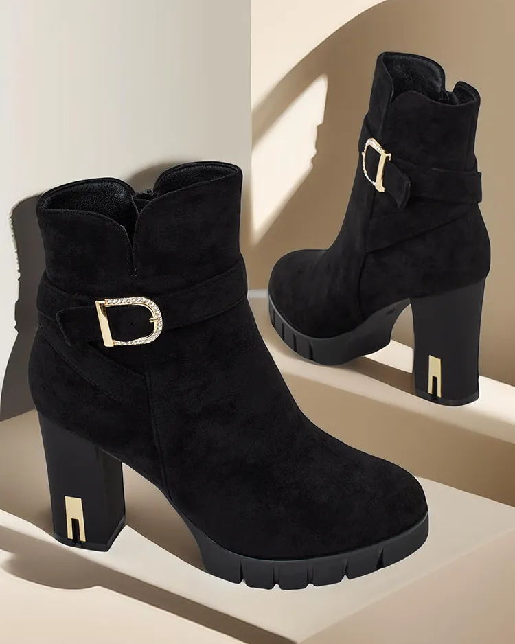 Royalfashion Women's high-heeled boots Molin