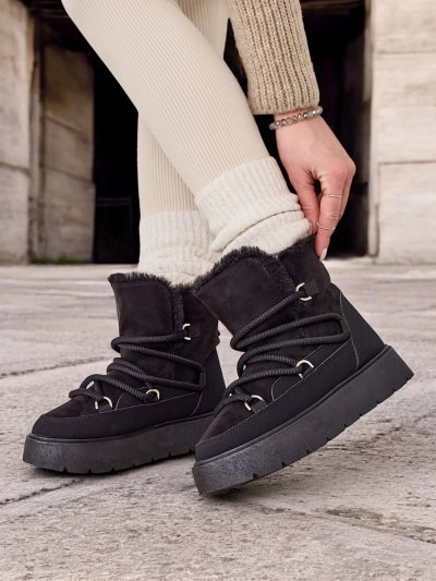 Royalfashion Women's lace-up snow boots Liloz