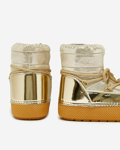 Royalfashion Sieviešu zelta sniega zābaki ar mežģīnēm Yevnoie