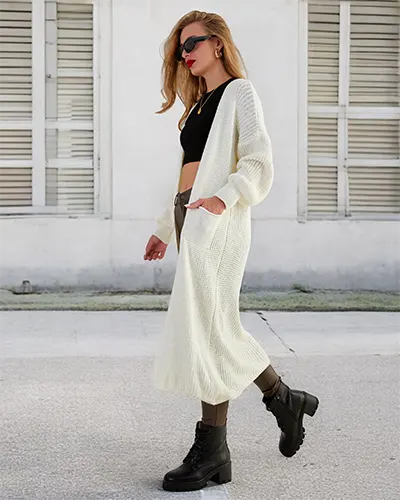 Royalfashion Sieviešu trikotāžas džemperis ar pārklāju